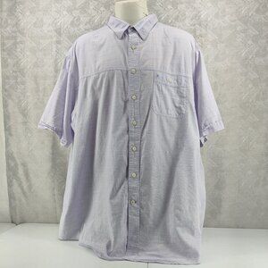 Izod Saltwater Shirt Mens 4XLT XXXX Tall Big Tall Purple Lightweight Relaxed